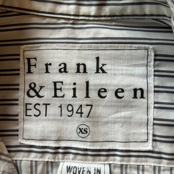 Frank & Eileen Barry Striped Tailored Button-Up Shirt Size XS - Picture 3 of 16